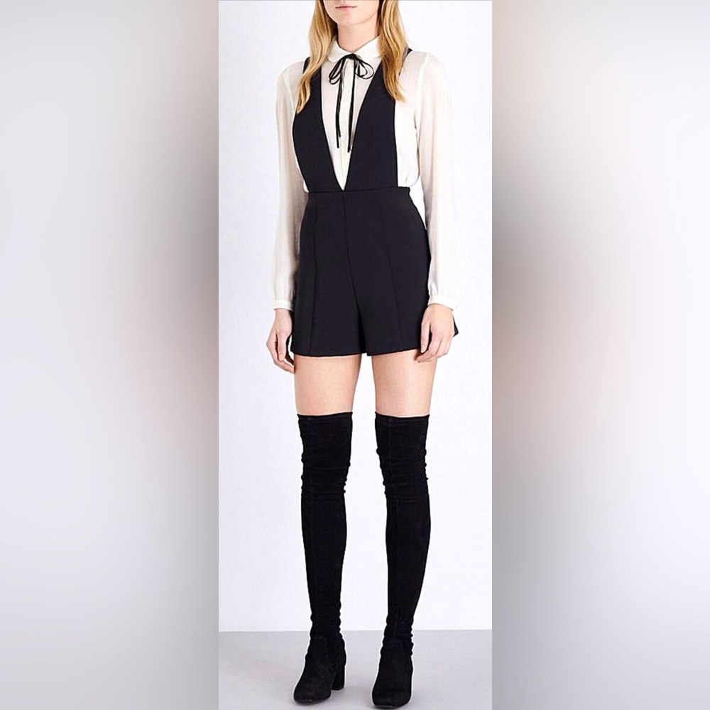 Maje Black India Playsuit Crossover Romper